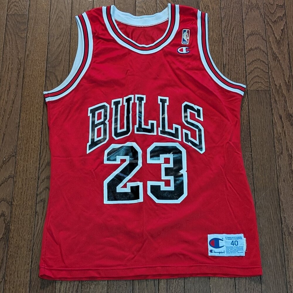 Vintage 91-92 Michael Jordan Chicago Bulls Champion Jersey Made in USA - Size M